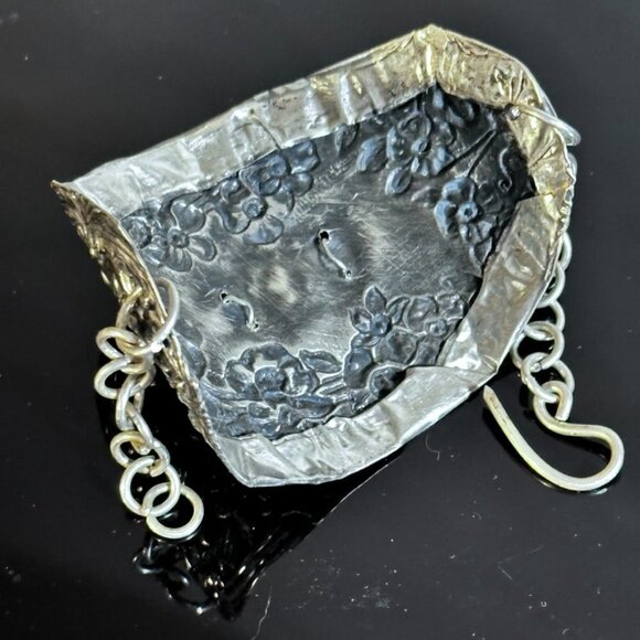 Antique Sterling Silver Cuff Bracelet Sleeping Beauty Turquoise 925 Victorian - Picture 9 of 9